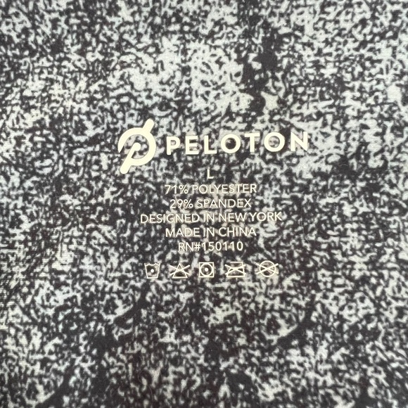 Peloton Blue Cadence Crop Leggings High Waist Athletic Workout Cycling‎ L - Picture 7 of 9